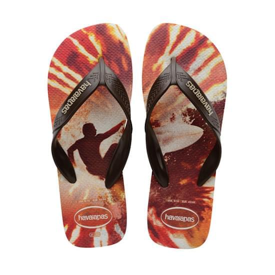 Imagem de Sandália havaianas masculino surf branco/café 37/38