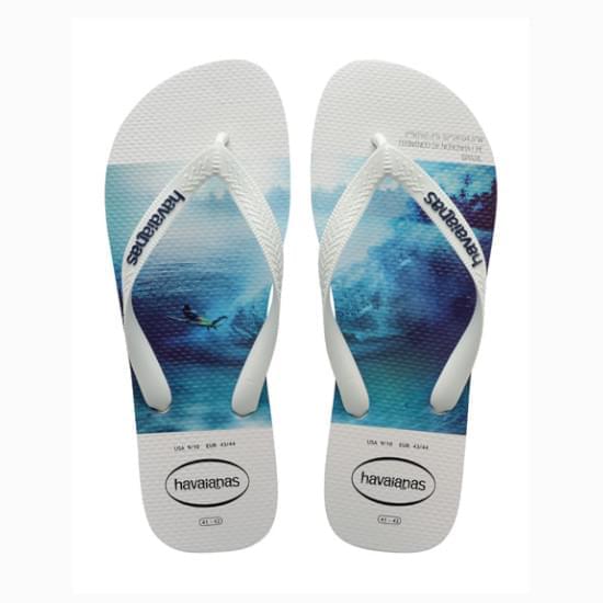 Imagem de Sandália havaianas masculino hype branco/branco/azul 35/36