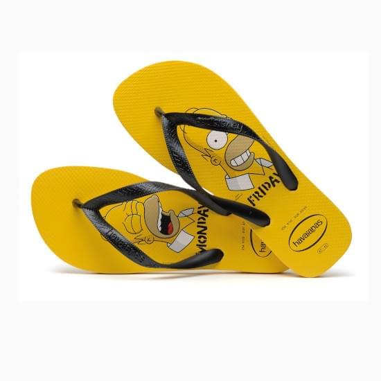 Imagem de Sandália havaianas masculino simpsons amarelo ouro 39/40