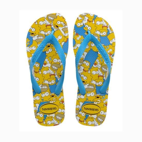 Imagem de Sandália havaianas masculino simpsons branco/turquesa/branco 39/40