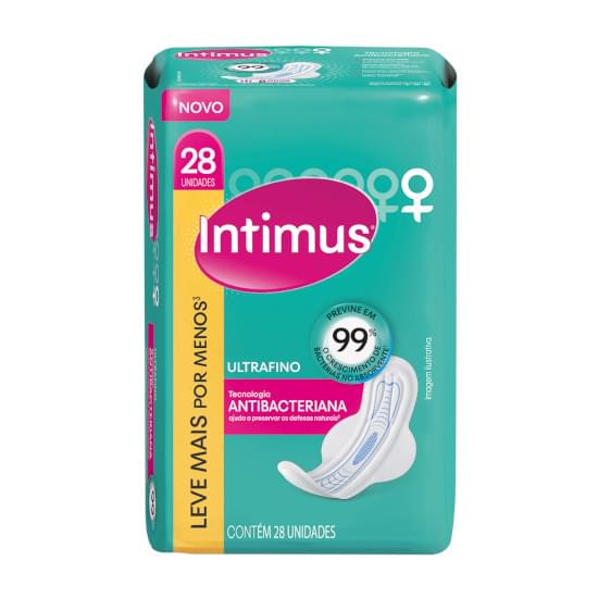 Imagem de Absorvente ultrafino intimus com abas antibacteriana | com 28 unidades