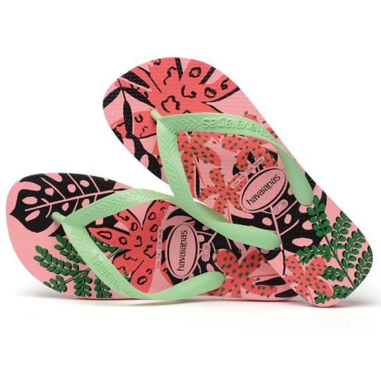 Imagem de Sandália havaianas feminina top summer joy rosa macaron 33/34