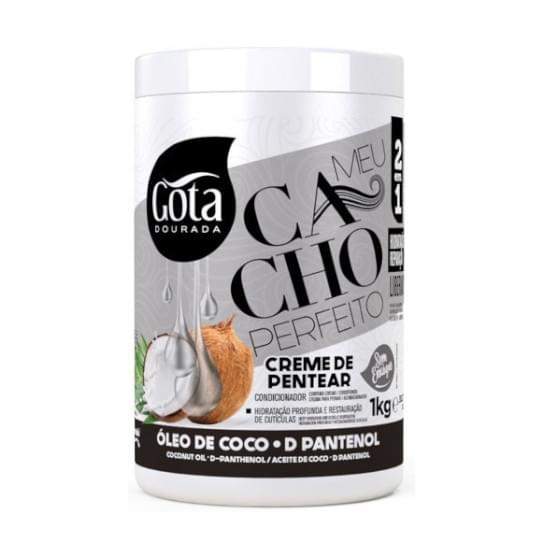 Imagem de Creme de pentear óleo de coco e d-pantenol gota dourada 1kg