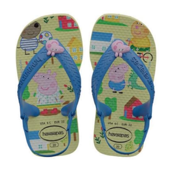 Imagem de Sandália havaianas infantil baby peppa pig amarelo limão 25/26