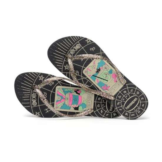 Imagem de Sandalias havaianas feminina slim mysthic preto 23/24