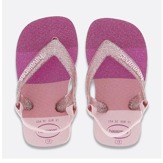 Imagem de Sandália havaianas infantil baby pallete glow candy pink 22