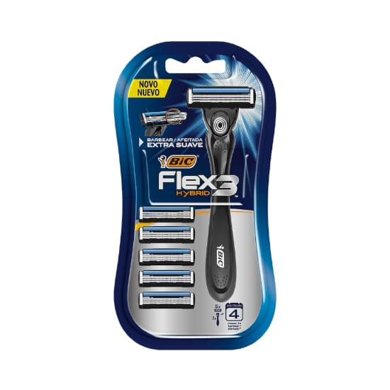 Imagem de Ap barb bic flex hybrid + carga c/ 5