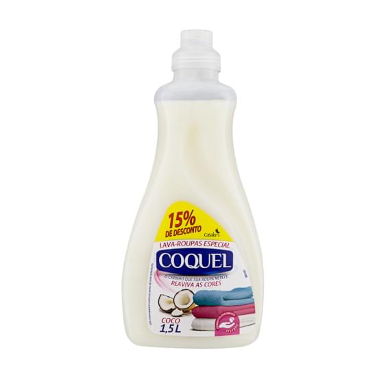 Imagem de Casakm coquel lava roupas líquido coco 1,5l grátis 15% de desconto