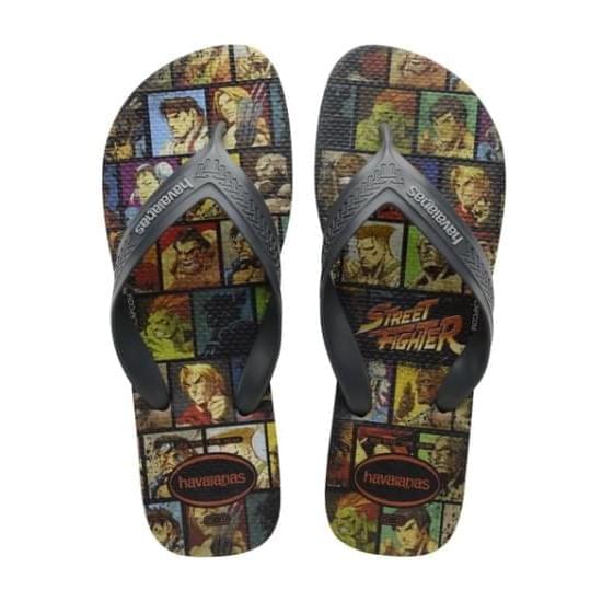 Imagem de Sandália havaianas masculina top max street fighter cinza aço 35/36