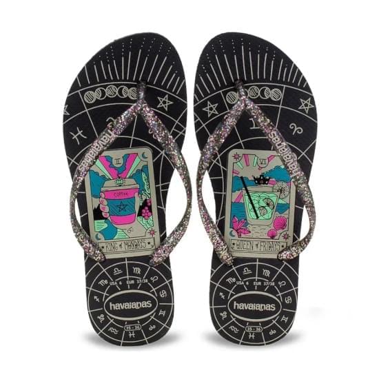 Imagem de Sandalias havaianas feminina slim mysthic preto 39/40