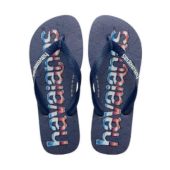 Imagem de Sandalias havaianas unissex top logomania print marinho 33/34