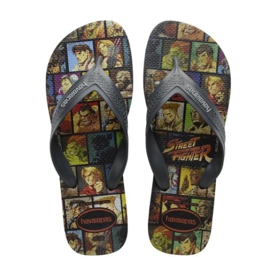 Imagem de Sandália havaianas masculina top max street fighter cinza aço 37/38