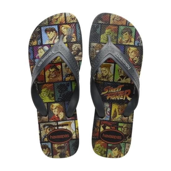 Imagem de Sandália havaianas masculina top max street fighter cinza aço 39/40