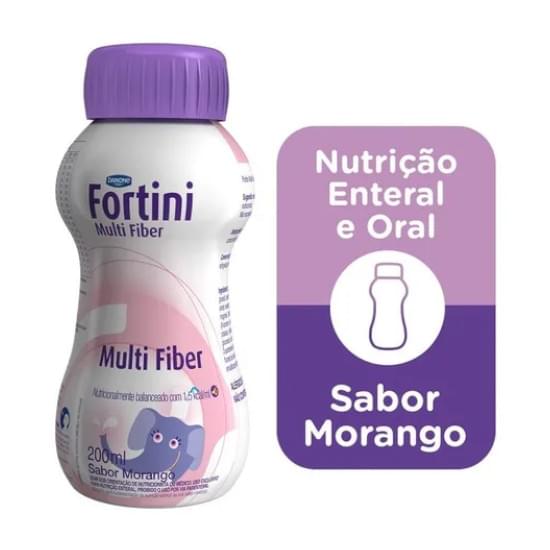 Imagem de Danone fortini multi fiber morango frasco 200ml