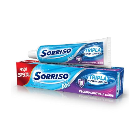 Imagem de Creme dental sorriso tripla limpeza completa 120g embalagem economica