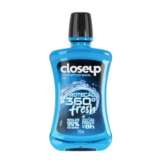 Imagem de Enxaguante bucal antisséptico com álcool ice closeup proteção 360° fresh 250ml