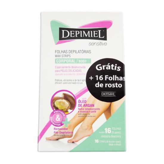 Imagem de Folhas para depilação corporal sensitive depimiel | com 16 unidades