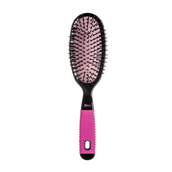 Imagem de Escova de cabelo ricca oval black&pink