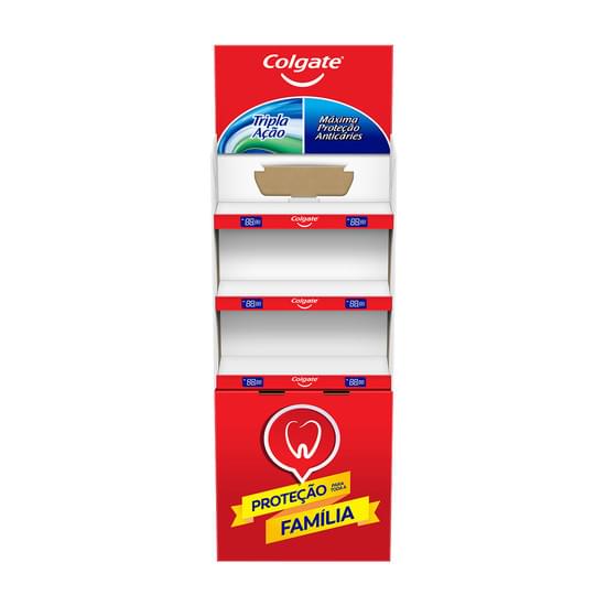 Imagem de Creme dental colgate display de chão máxima proteção anticáries 90g + tripla ação 90g | com 240 unidades