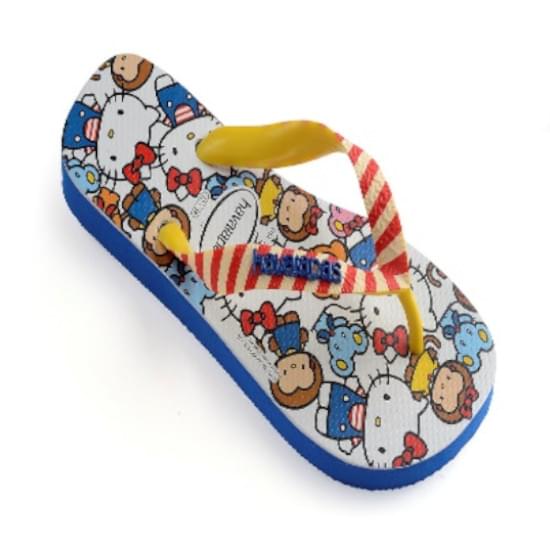 Imagem de Sandália havaianas feminina top hello kitty azul estrela 33/34