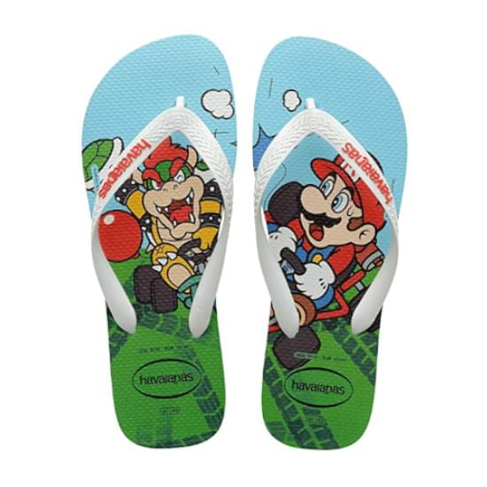 Imagem de Sandália havaianas mario bros branco/branco 33/34