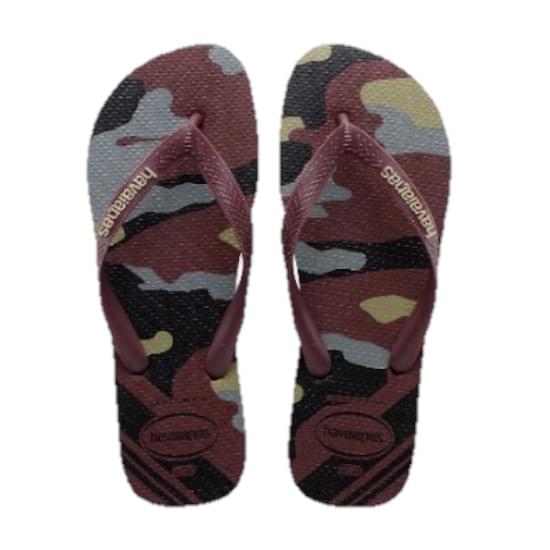 Imagem de Sandália havaianas masculino top camuflado vinho de uva 41/42