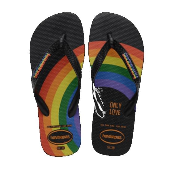 Imagem de Sandália havaianas unissex top pride preto 39/40