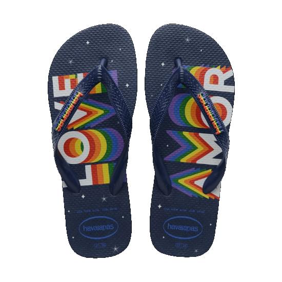 Imagem de Sandália havaianas unissex top pride marinho 39/40