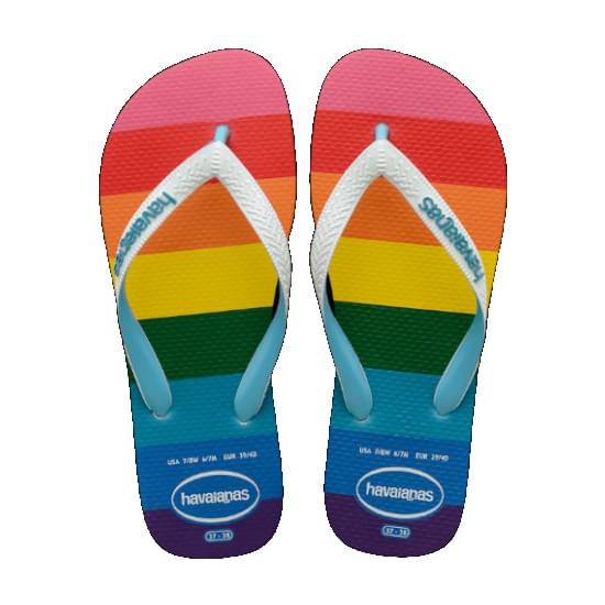 Imagem de Sandália havaianas unissex top pride allover branco 43/44