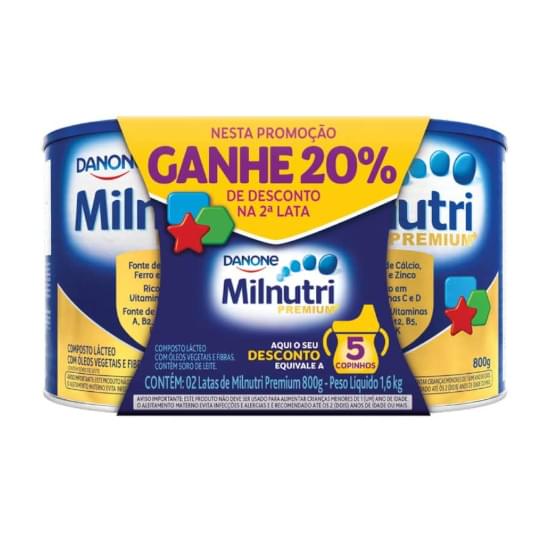 Imagem de Danone kit promo milnutri premium 2 x lata 800g | leve mais pague menos