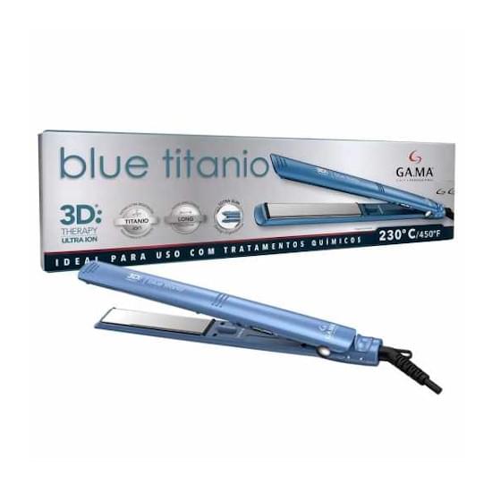 Imagem de Prancha para alisar cabelo gama elegance blue titanium 3d bivolt