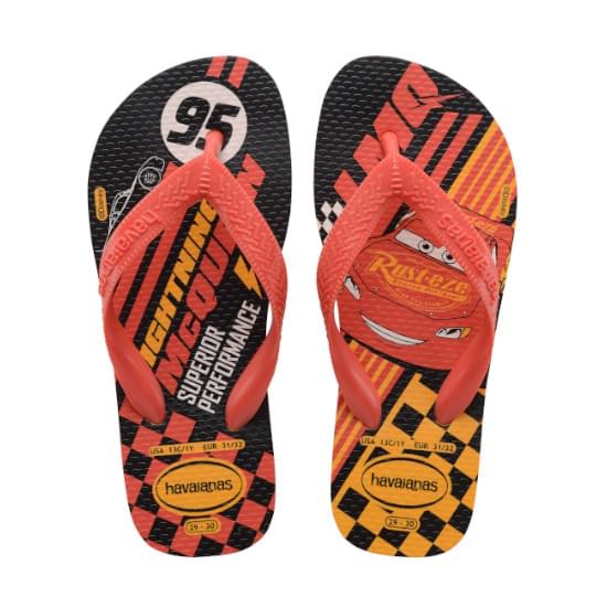 Imagem de Sandália havaianas infantil kids cars laranja citrus 35/36