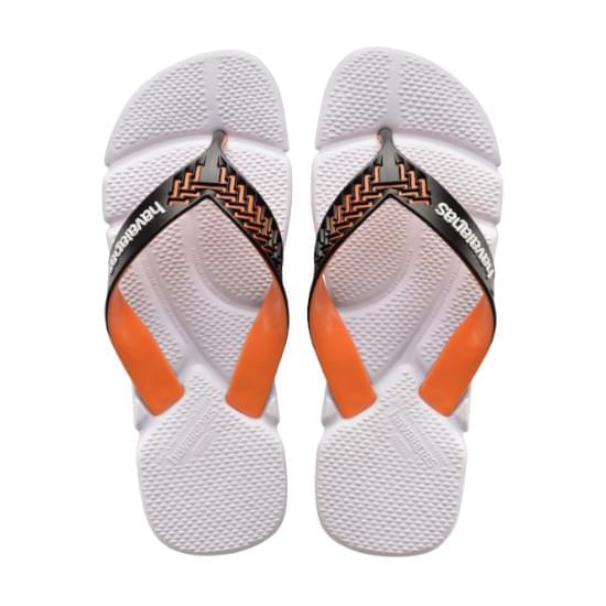 Imagem de Sandália havaianas masculino power 2.0 branco/laranja begonia 41/42