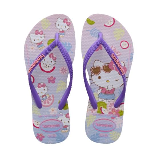 Imagem de Sandalias havaianas kids slim hello kitty lilas calmo 25/26