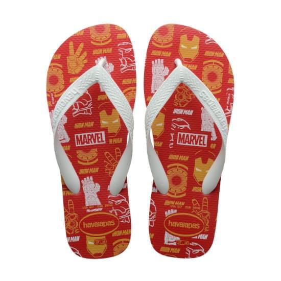 Imagem de Sandália havaianas masculina top marvel logomania vermelho rubi 41/42