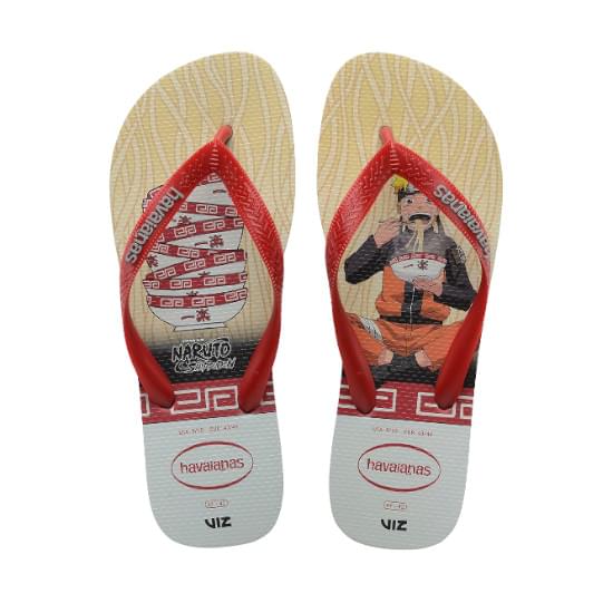 Imagem de Sandália havaianas masculina top naruto cinza gelo 35/36