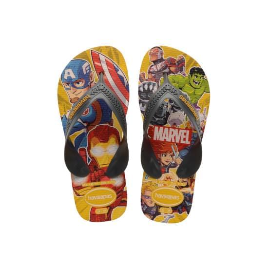 Imagem de Sandália havaianas infantil kids max marvel laranja citrus 27/28