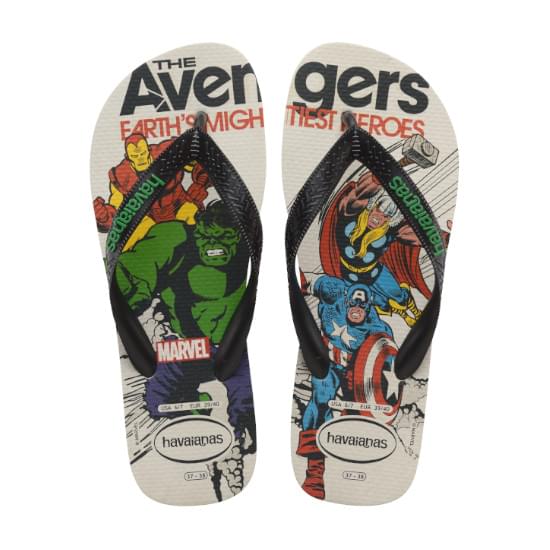 Imagem de Sandália havaianas masculina top marvel classic bege palha 25/26