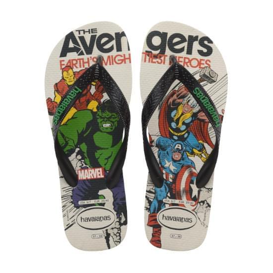 Imagem de Sandália havaianas masculina top marvel classic bege palha 35/36