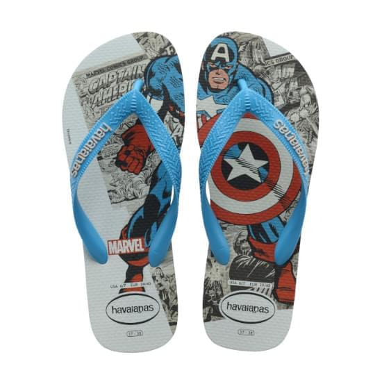 Imagem de Sandália havaianas masculina top marvel classic turquesa 39/40