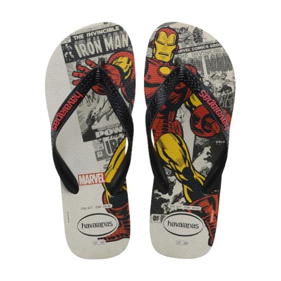 Imagem de Sandália havaianas masculina top marvel classic cinza gelo 35/36