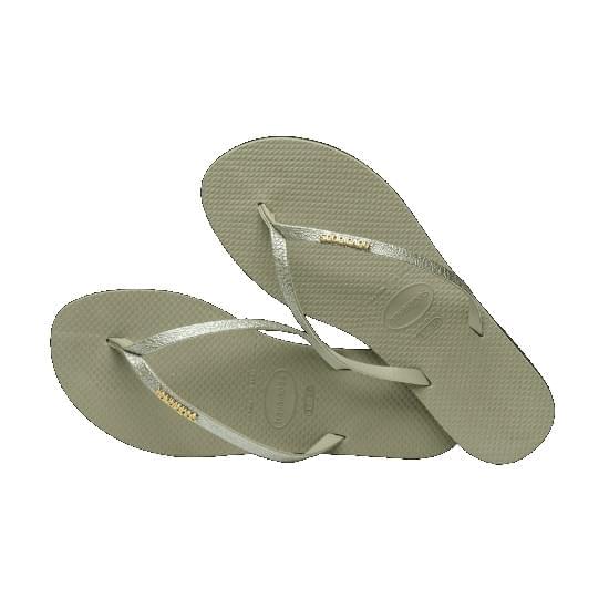 Imagem de Sandalia havaiana feminina you shine verde yucca 37/38