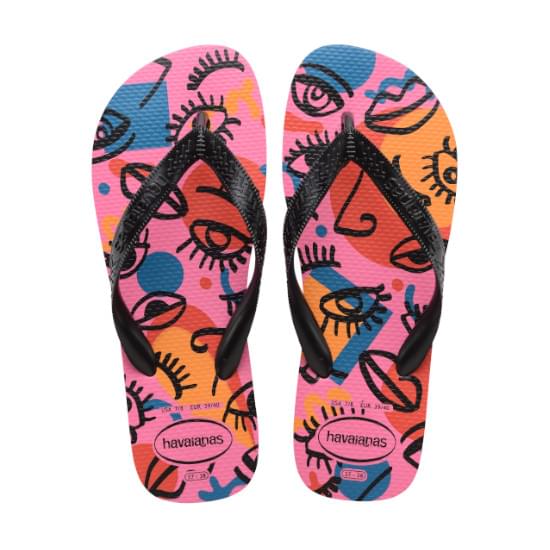 Imagem de Sandalia havaiana feminina top cool rosa cristal 33/34