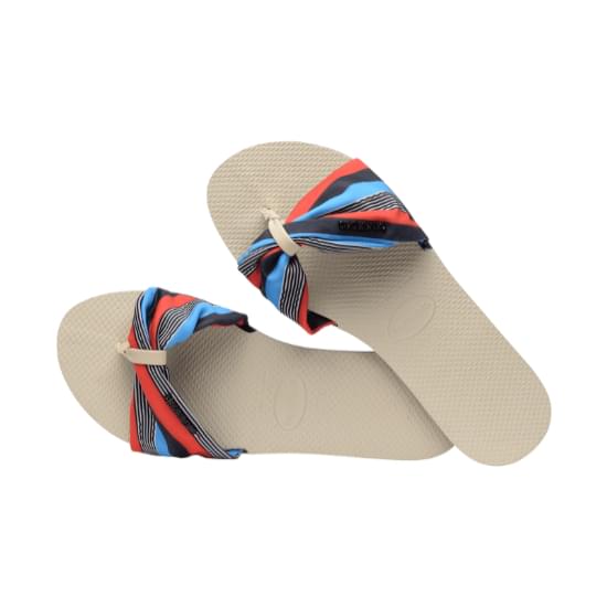 Imagem de Sandalias havaianas you st trop bege palha/marinho 33/34