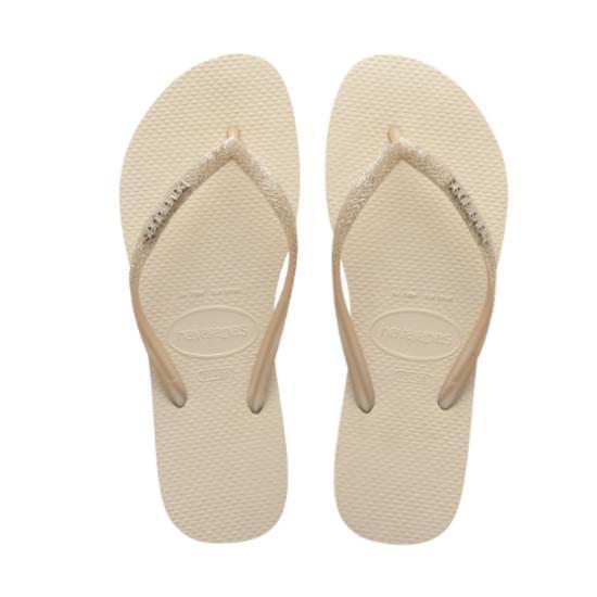 Imagem de Sandalia havaiana feminina slim glitter ii areia 35/36