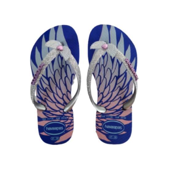 Imagem de Sandália havaianas feminina kids slim glitter ii azul naval 23/24