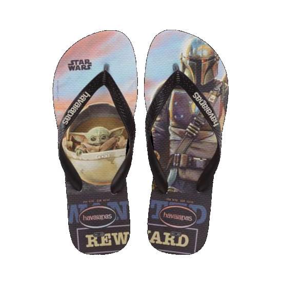 Imagem de Sandalia havaiana masculina top baby yoda bege palha 41/42