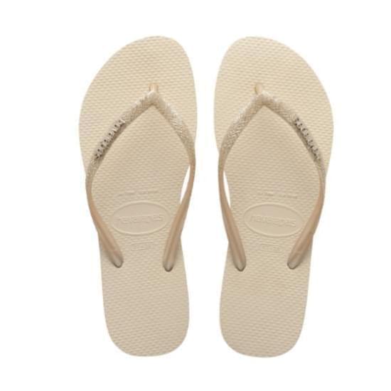 Imagem de Sandalia havaiana feminina slim glitter ii areia 41/42