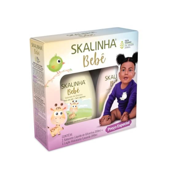 Imagem de Kit skalinha bebê sabonete líquido e hidratante lavanda 200ml