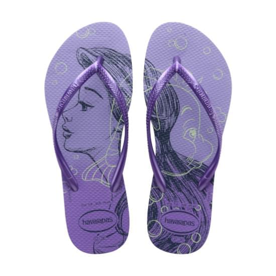 Imagem de Sandalia havaianas feminina slim princesas roxo paisley 35/36